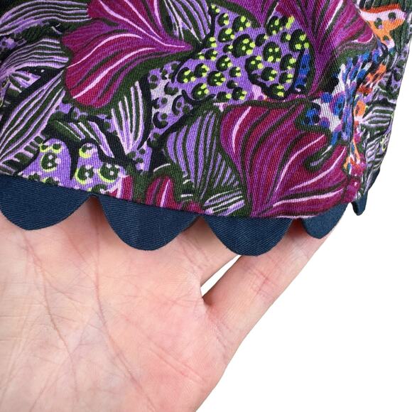 Kika Vargas For Target Colorful Purple Floral Balloon Sleeve Wrap Blouse Size 3X - Picture 8 of 10